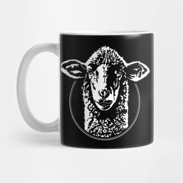 Funny Sheep Portrait Animal Lamb Herder by wilsigns